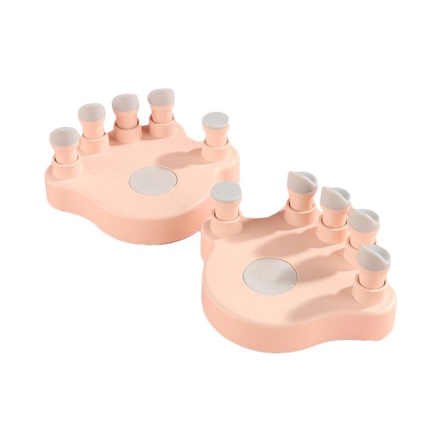 1 Pair Of Piano Finger Trainer Fingers Strength Training Tools Finger Correctors Soft Finger Pads Piano Keyboard: Pink