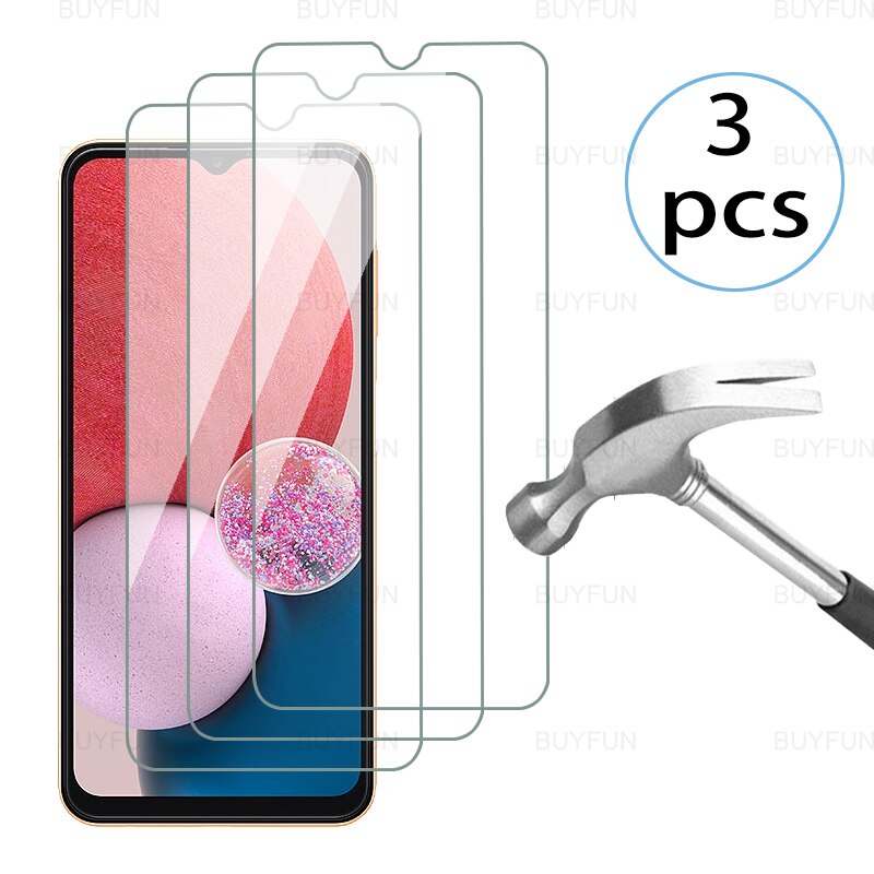 Proteggi schermo 3 pezzi per Samsung Galaxy A13 6.6 ''vetro temperato protettivo A copertura totale per Samsung A 13 13A A13 5G Samsun A13