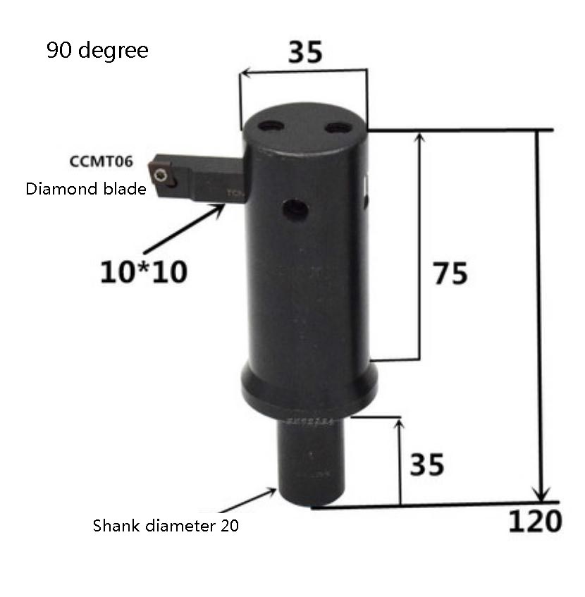 1pc Milling Machine Boring Bar C20 Shank Adjustable Boring Reaming Toolholder 45 Degree Thick Boring Tool Shank Lathe Tool: black