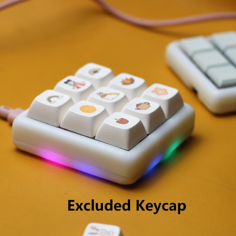 QMK / VIA – Kit de clavier Macro à 9 touches, clavier de programmation, rétro-éclairage rvb, clavier mécanique Gateron à échange à , sans keycap
