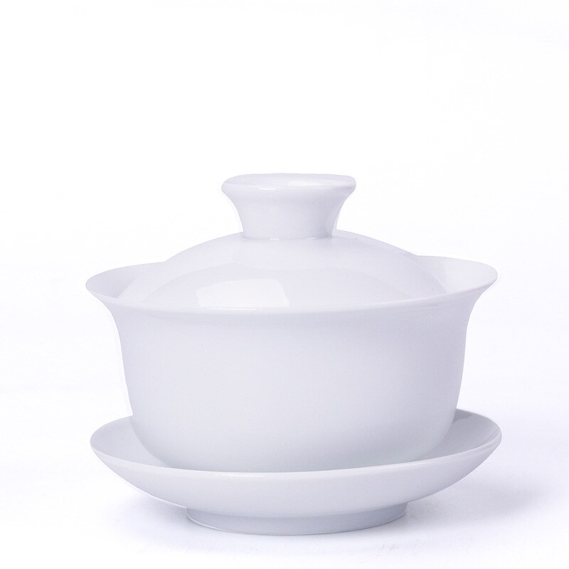 China Hand Painted Tea Set White Porcelain Gaiwan Set Tea Porcelain Pot Set For Travel Beautiful And Easy Kettle: 2