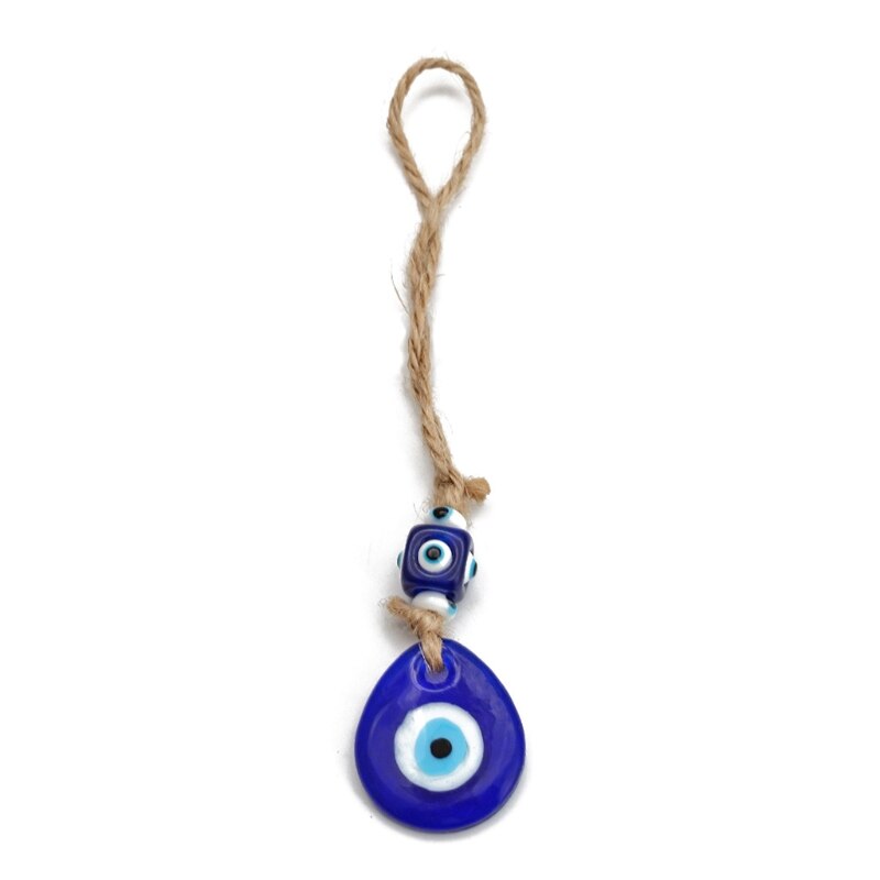 Turkish Blue Evil Eye Amulets Wall Protection Water Droplet Hanging Lucky Pendant Wind Chimes Garden Home Decorations Ornament
