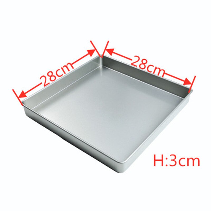 Vierkante broodvorm met gaten bakplaat oven rechthoekige gebakskeuken koekenpizzavorm cake bakkerijgereedschap bakvorm: 28 x 28 xh 3cm