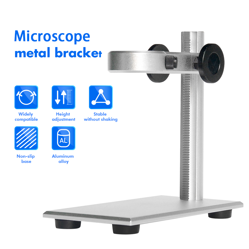 Aluminium Microscoop Stand Microscoop Metalen Beugel met Aanpassing Hoogte 23-35mm Klemdiameter voor Meest Microscopen