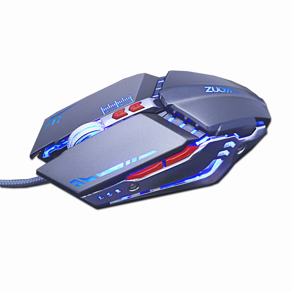 ZUOYA Gaming Mouse Adjustable DPI Game Mouse LED Optical Mice Mause Backlight Wired USB For PC Laptop Gamer: MMR5 gray