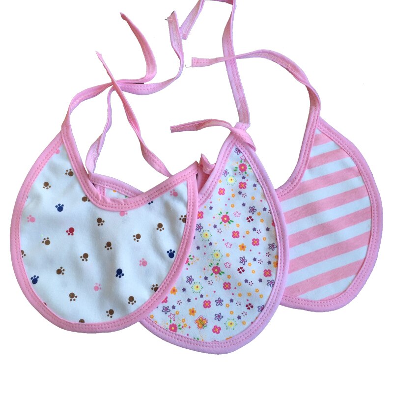 6 teil/los 0-1 jahre baby Heiße Neue 100% baumwolle weiche unisex solide komfortable cartoon-muster lätzchen zufällig