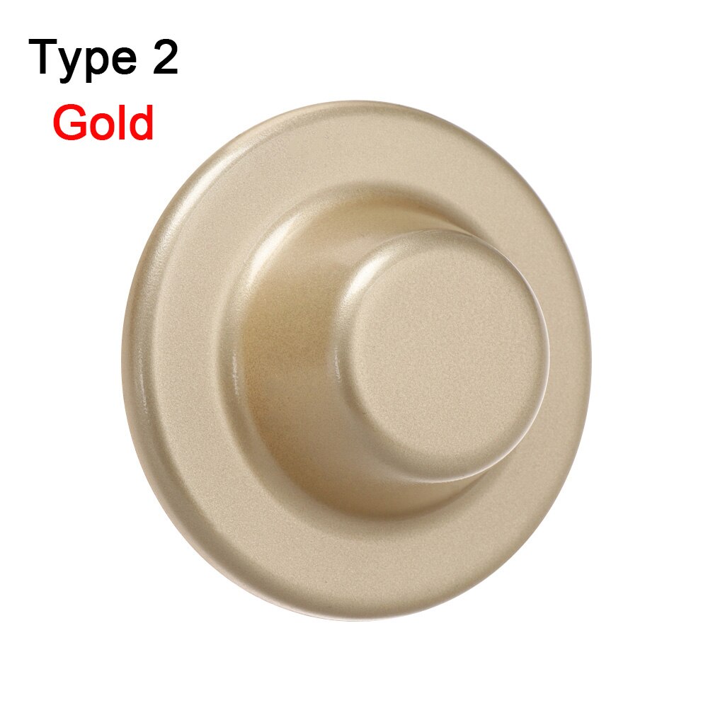 80mm ABS Wall Hole Cover Vent Exterior Reserved Drill Hole Plugs Self Adhesive Decor Cap With Hooks Hardware Decorative: gold Type2