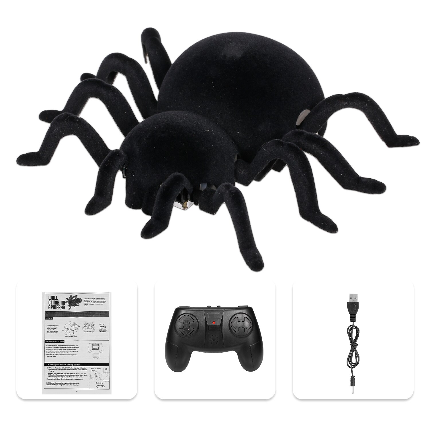 Climbing Animal Wall Climbing Spider RC Animal Remote Control Toys Fun Halloween Creepy Spider Simulation Joke Scary Trick