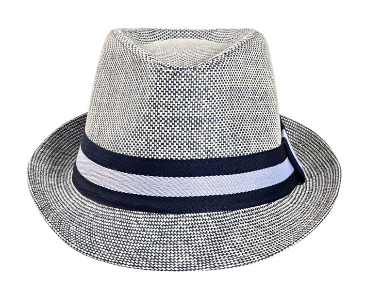 [AETRENDS] europejski mężczyzna klasyczne słomiane kapelusze fedora dla mężczyzn czapka jazzowa rozmiar 58CM Z-5314