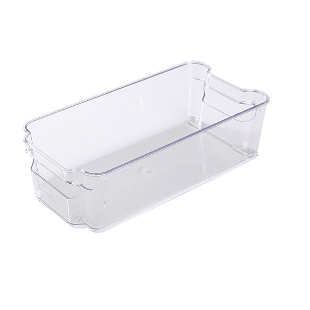 Clear Pantry Organizer Bins Household Plastic Food Storage Basket Box For Kitchen Countertops Cabinets Refrigerator Freezer: 31.5 x 15.7 x 9cm
