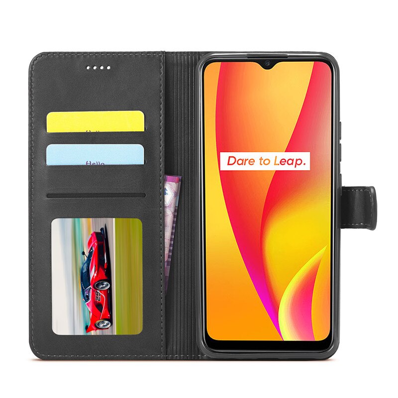 Custodia Realme C25 portafoglio in pelle custodia magnetica per vibrazione custodia Realme C25 per OPPO Realme C15 C12 custodia per telefono supporto per Slot per schede