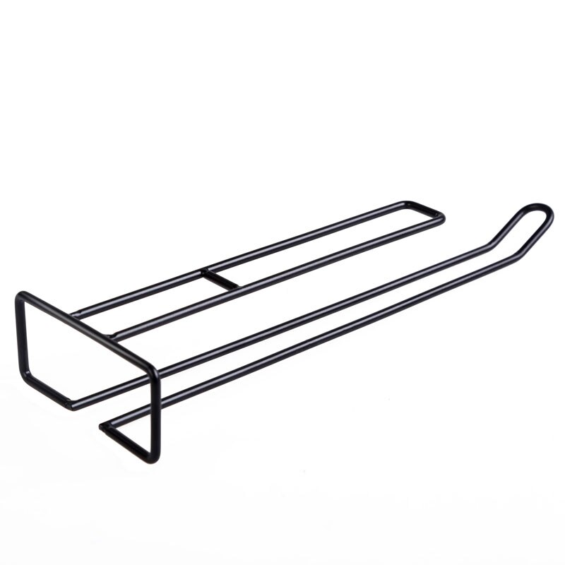 Estante de hierro para almacenamiento de copas, soporte colgante para copa de vino al revés, sin clavos, , para debajo del gabinete del hogar, 045