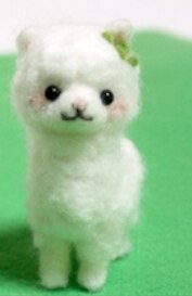 Juego de costura de lana de animales de dibujos animados de alpaca, aguja de fieltro de lana, decoración artesanal, artesanal, artesanal: Alpaca  2