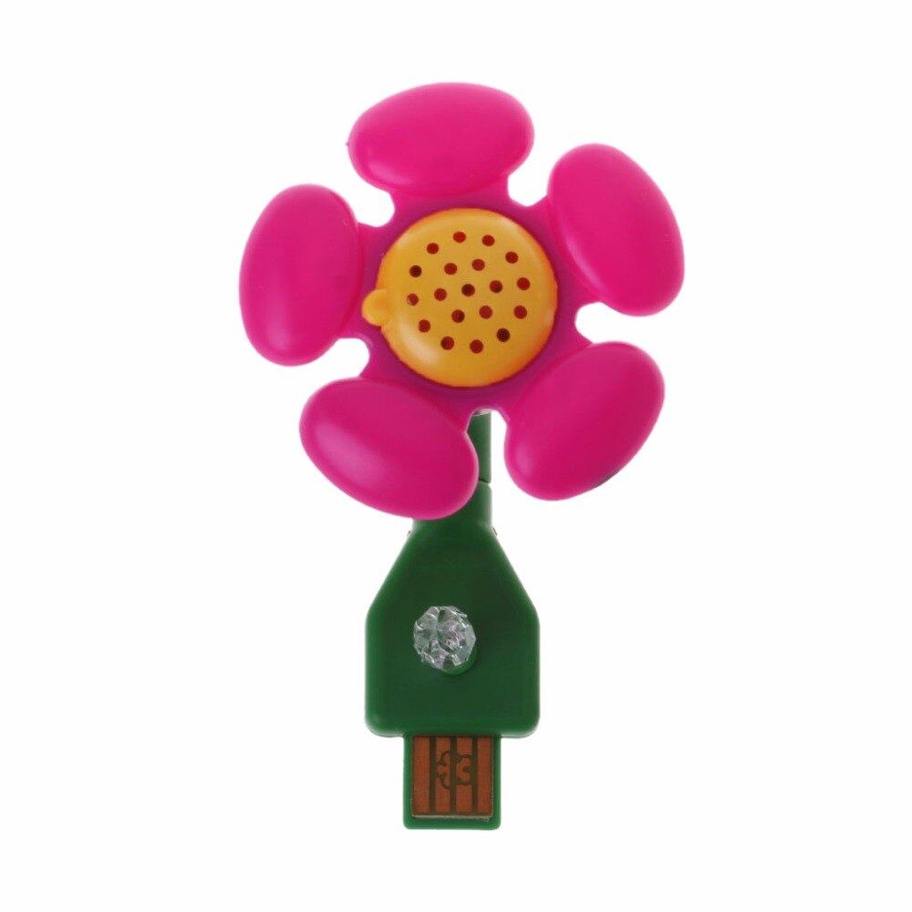 Free_on Portable Essential Oil Diffuser Flower Shape USB Port Air Freshener Office Home Decor Aromatherapy