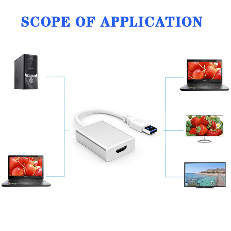 Usb 3.0 Naar Hdmi Hd 1080P Video Cable Adapter Converter Voor Hdtv Pc Drive Gratis Usb3.0 Naar Hdmi Hd adapter Kabel/Converter