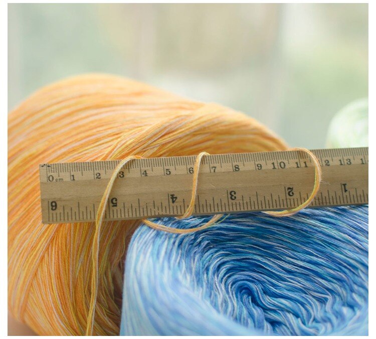 Fil de coton teint coloré 250g, 100% fils de coton pour tricoter à la main, fil serré coloré broderies crochet t4
