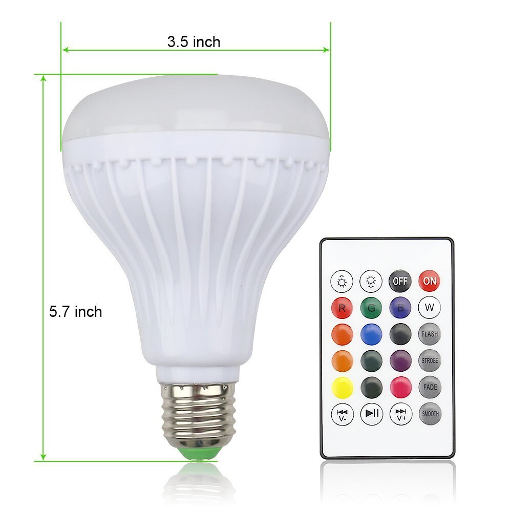 MusicLed Light Bulb with Bluetooth Speaker RGB Built-in Audio Speaker Home Lighting LED Bulbs