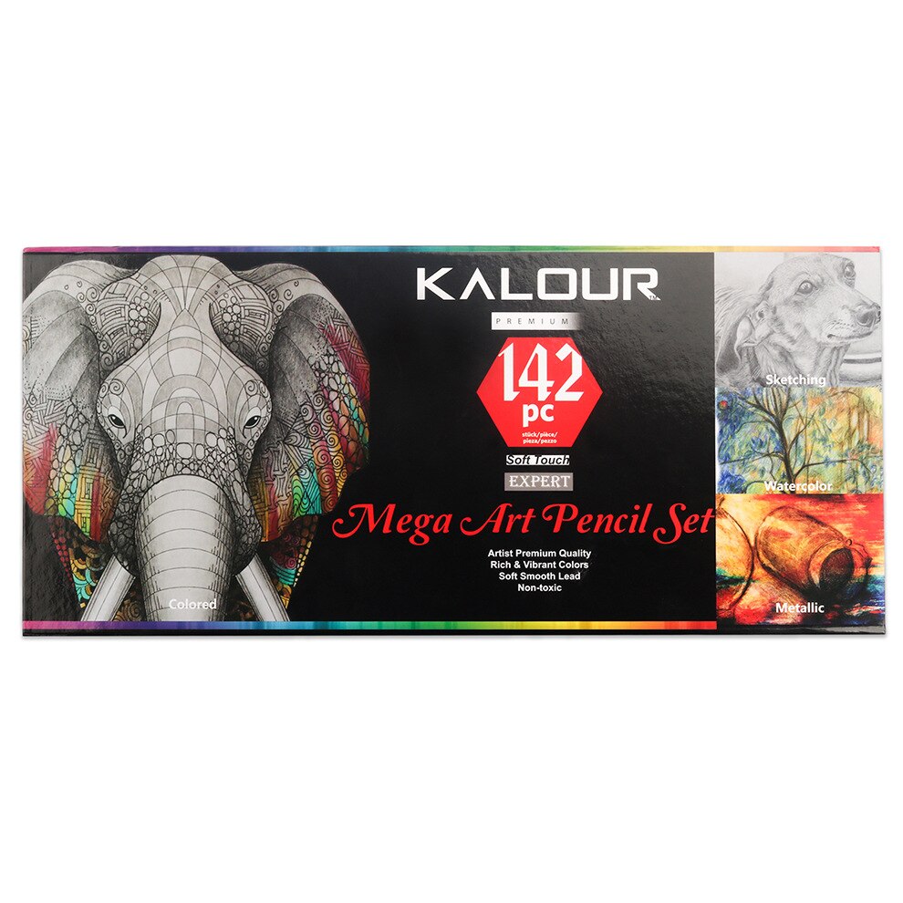 Juego de lápices de colores para dibujar para niños, adolescentes y adultos, Kit de 144 piezas de sombreado para dibujo de paneo,