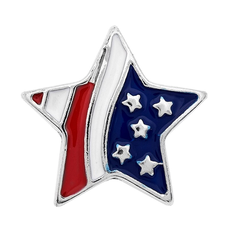 XH8027 Crystal 18mm cross hope believe arrow USA Metal Snap button fit snap jewelry DIY: Metal snap button07
