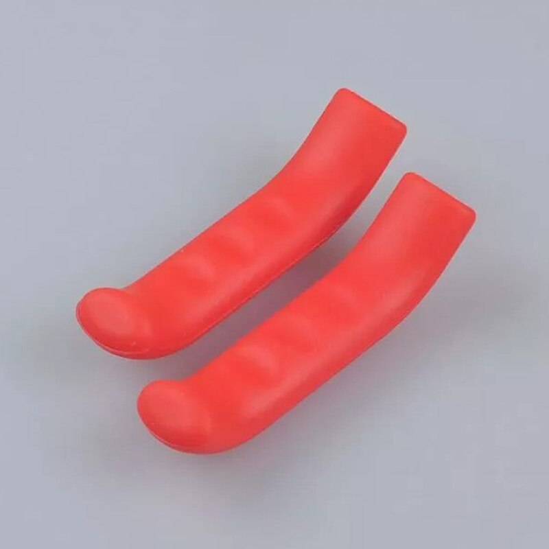 1 Paar Silicone Fiets Lever Grips Protectors Anti-Slip Fiets Remhendel Handvat Mouw Mtb Bike Fietsen Siliconen Rem cover Mc: Rood