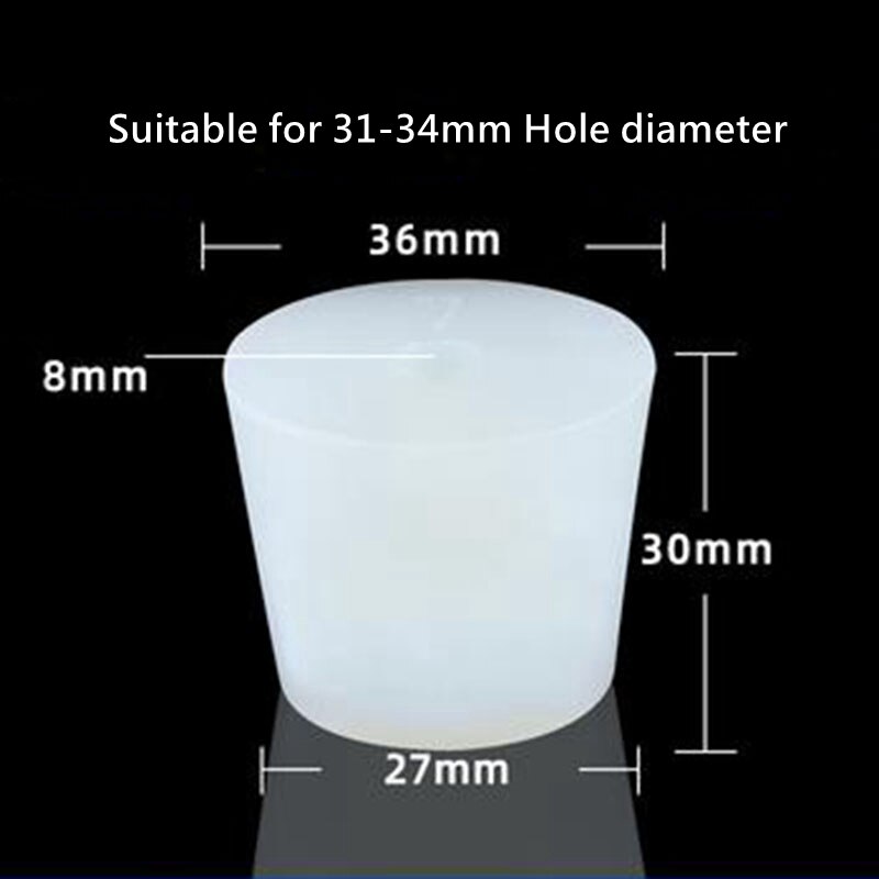 2 stk silikon vin gummi propp plugg med hull food grade airlock ventil brygg for gjæring fat hjemme øl brygging: Størrelse 7 med hull