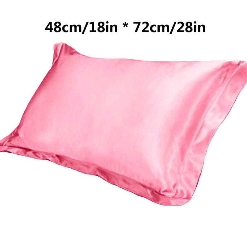 1pc enkla kuddar i ren färg i siden i fyrkantigt format bekvämt för att sova i sovrummet mjuka kuddar 48 cmx 74cm: G