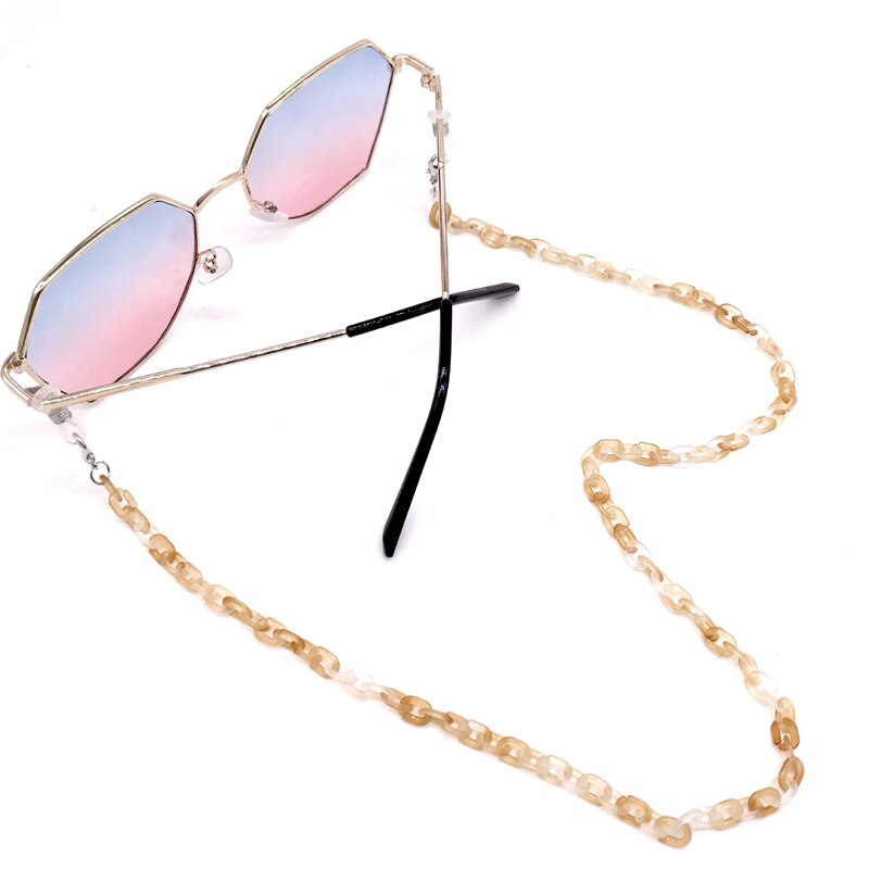 Cadena acrílica para mascarilla facial, cadena para gafas, correas para gafas de sol, cordones para mascarilla, soporte para cuello para hombre y mujer