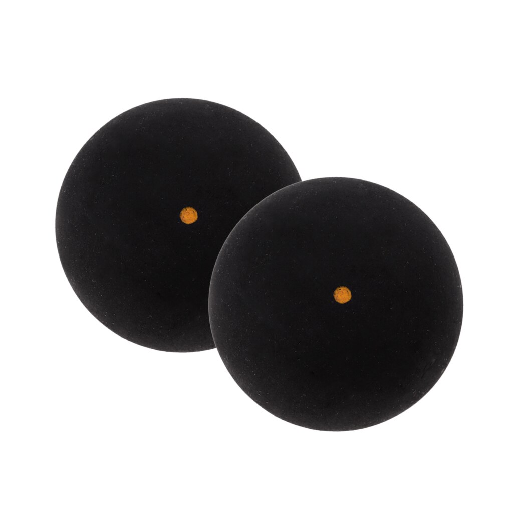 Pack of 2 Single Yellow Dot Squash Balls Tennis Trainning Exercise Gea