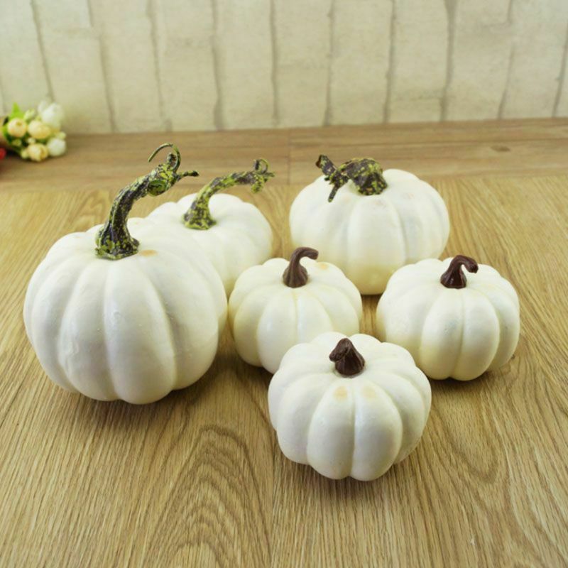 6PC Halloween Artificial Mini Foam Pumpkin Simulation Prop Garden Party Decor DIY Craft