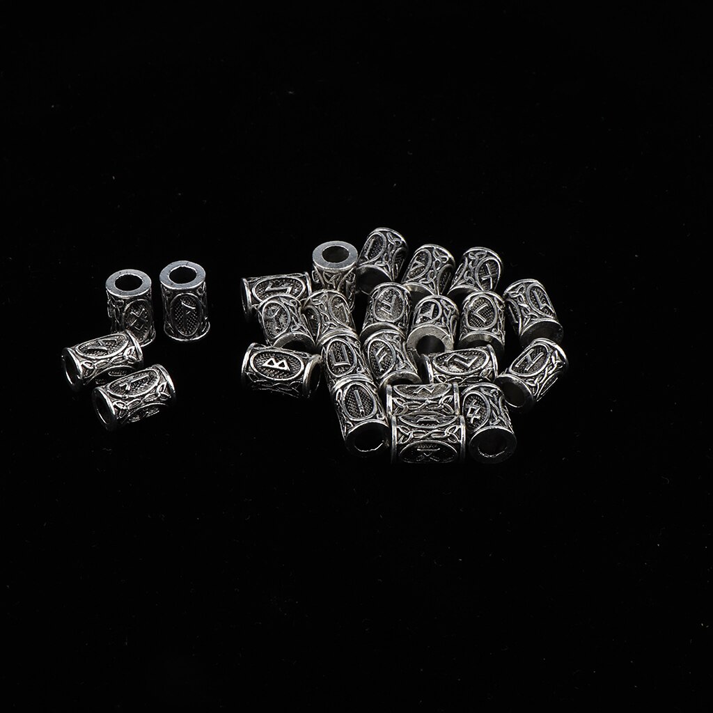24 Uds. Accesorios para el cabello de plata y negro para mujer y hombre, pulsera trenzada, collar DIY