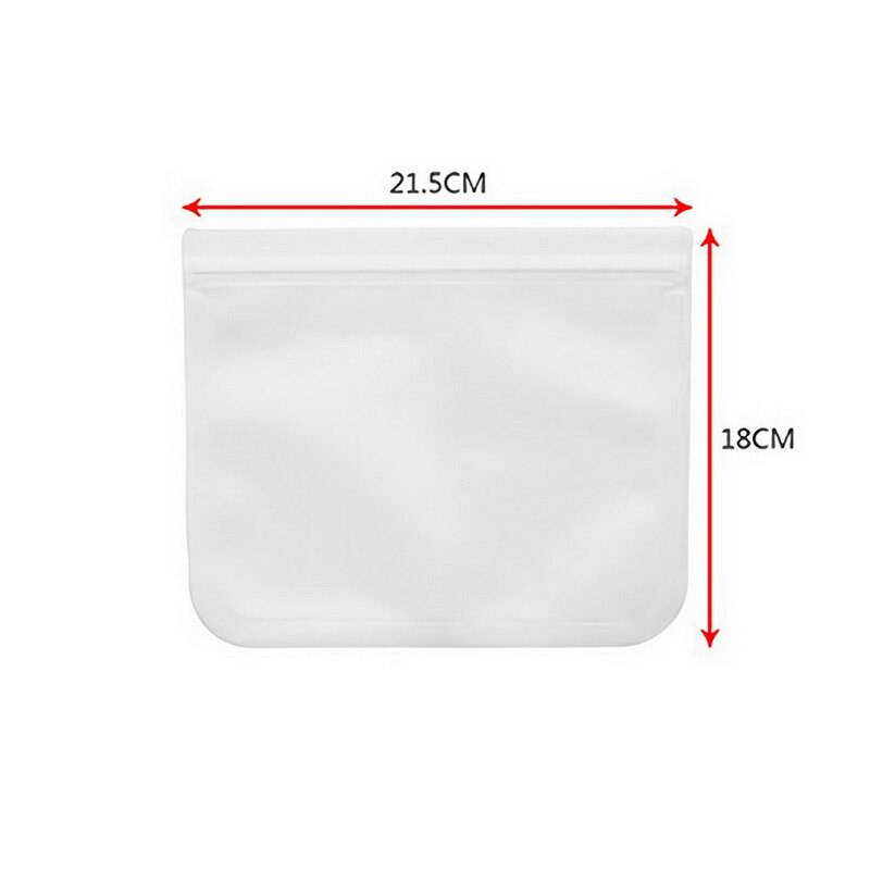Draagbare Peva Voedsel Opbergtas Herbruikbare Vriezer Siliconen Zip Lock Lekvrij Zak Keuken Organizer Vruchten Snack Zaden Opbergtas: 2