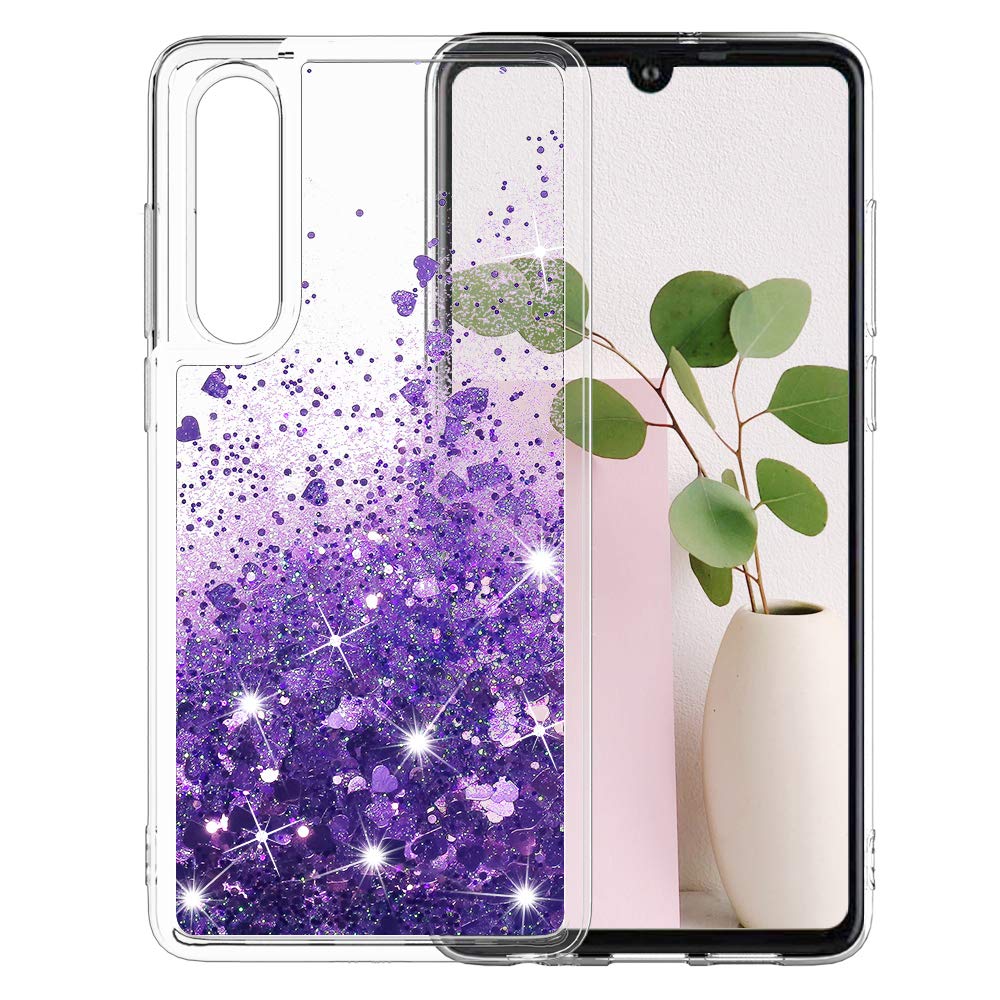 Huawei Honor 20 Pro Case Dynamic Liquid Glitter Quicksand Ster Voor Huawei Honor 20 Zachte TPU Slicone Cover: Huawei Hoonor 20 Pro / purple