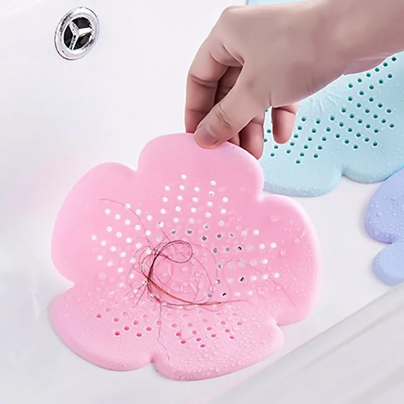 Blumen form Küchen spüle Abfluss Silikon Haar fänger Bad Stopper Siebe Dusch abdeckung Waschbecken Filter Boden ablauf