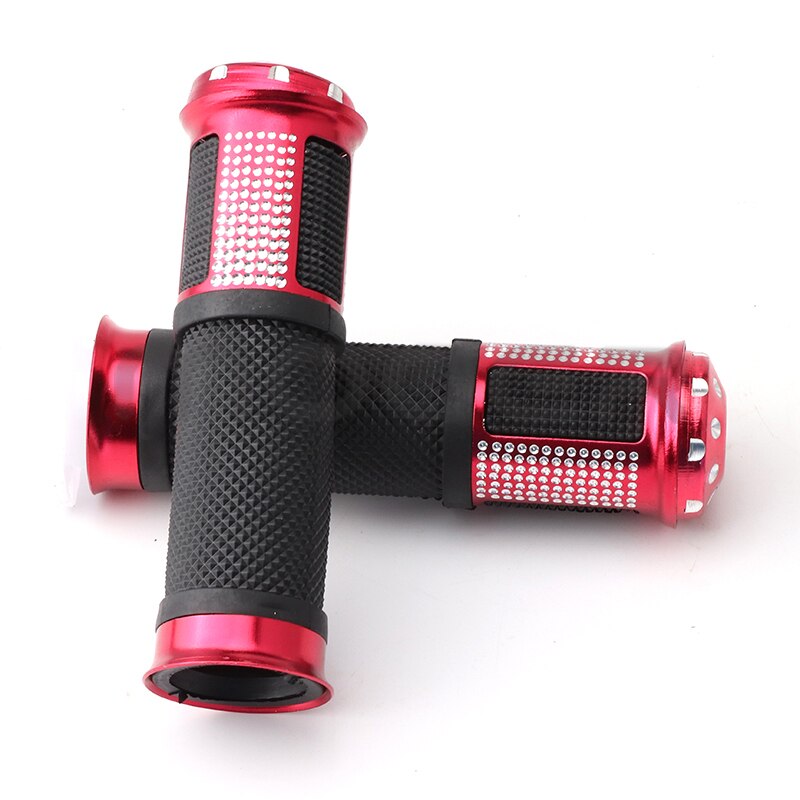 1 paio moto Scooter universale 22mm manopola acceleratore manubrio modificato manubrio acceleratore manopola: Rosso
