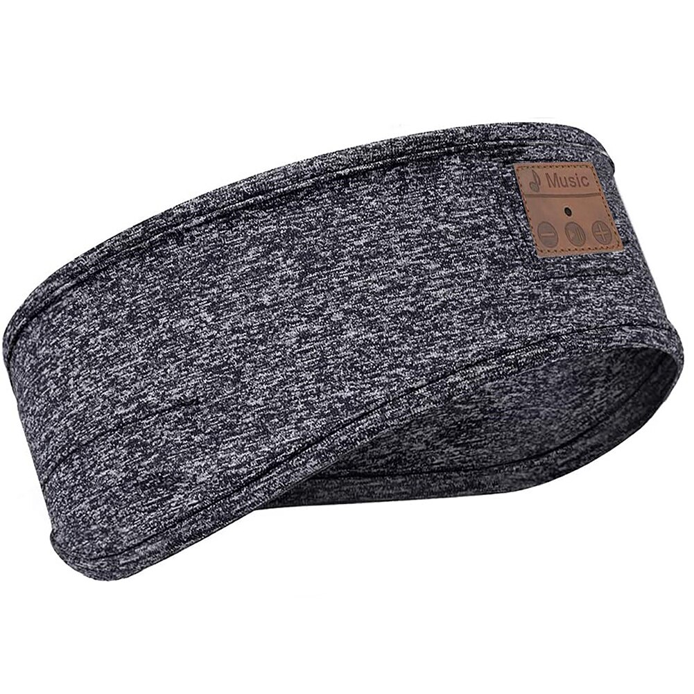 Bluetooth Music Headband Wireless Headset Sports Headband Thin Running Headscarf FOU99: Gray