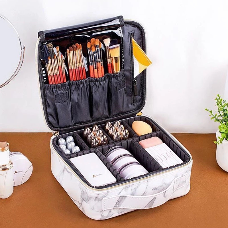 Female Beauty Makeup Case Brushes Organizer Storage Box Bolsa Maquillaje Women Cosmetic Bag For Makeup Suitcase