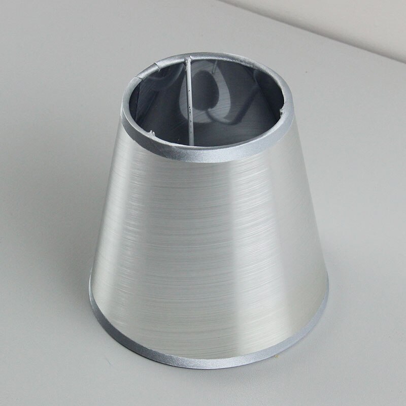 Modern Chrome Reflective lamp shade covers, PVC lampshades for lighting, E14 hole 3cm
