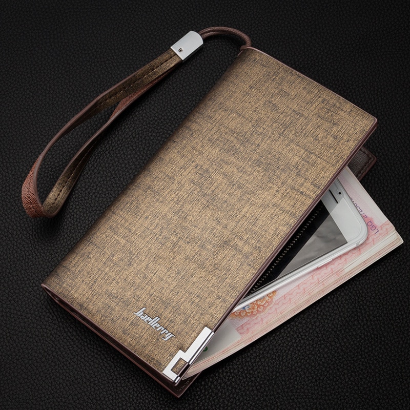 Baellerry Men Wallets Classic Long Style Card Holder Male Purse Zipper Large Capacity Big Brand Luxury Wallet For Men