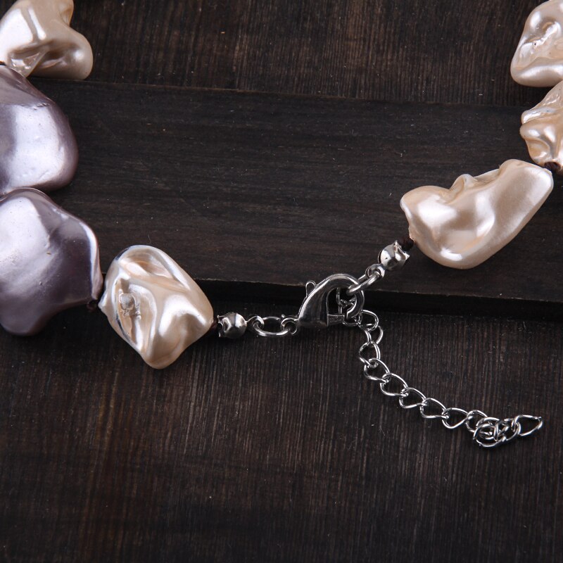 Boheme smykker uregelmæssige store perle shell halskæder til kvinder etniske magt halskæder