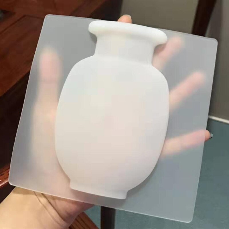 Accesorios para decoraciones de hojas, jarrones, plantas, flores, hecho a mano, cristal mágico, pared exterior, silicona, pegatinas suaves para el cuerpo: Blanco
