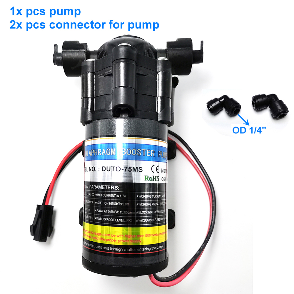 Homebrew Magnetic Brewing Beer Water Pump 1/4&quot; Inlet/Outlet Food Grade DC 24V With Power Adapterfor Homebrewing: 1 pump 2 connector