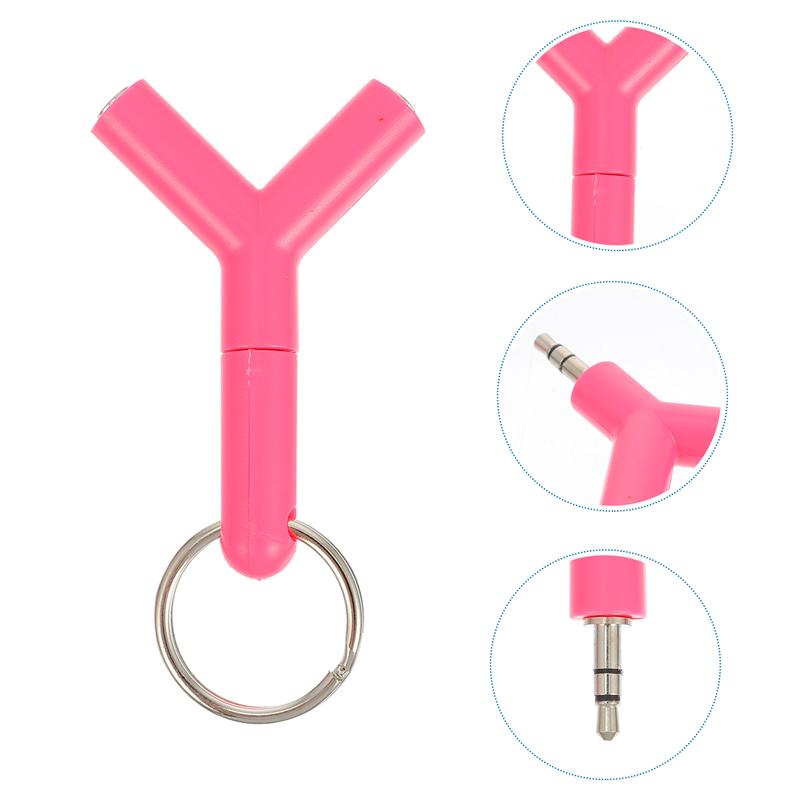 3pcs Headset Splitter Y-shape Portable 3.5mm Headphone Jack Splitter Supply