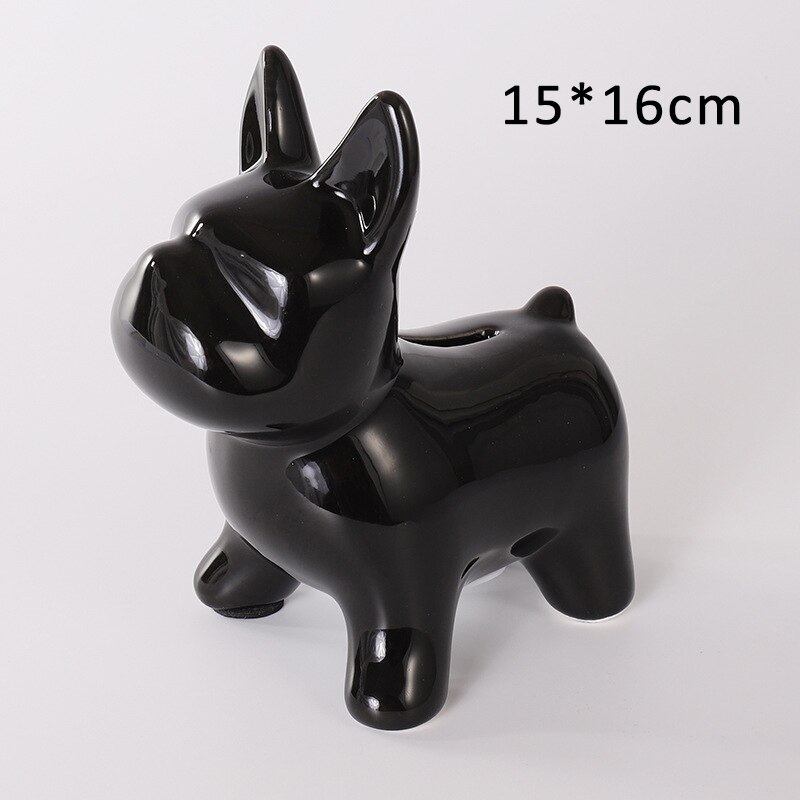 5 Kleur Keramische Bulldog Spaarpot Leuke Plating Puppy Piggy Banken Thuis Slaapkamer Woonkamer Desktop Versiering Spaarpot Mode: 3