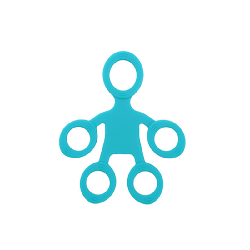 Anello ginnico Finger Grip Silicone Antistress resistenza banda Fitness barella 3 livelli dito giocattolo sensoriale per autismo ADHD: 1pc blue