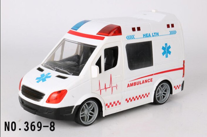 Rc Ambulance Toys For Kids Vehicle Model Remote Control Commercial Vehicle Fire Engine Special Police Car Baby Children Toy: White