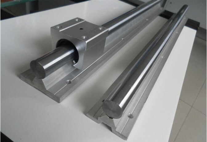 2 stuks SBR 12-300mm lineaire glijrailas 4 stuks SBR12UU glijrailgeleider lagerblokkit voor molens, draaibanken, DIY CNC-routers