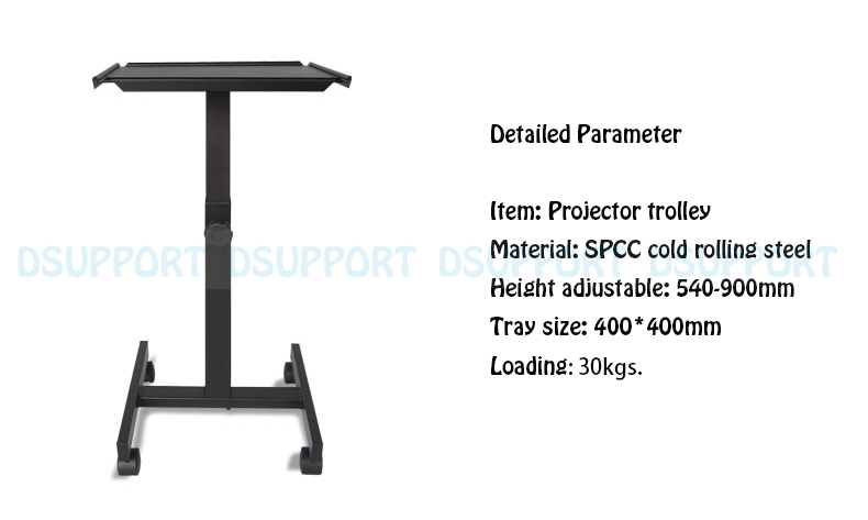 Projector Holder Speaker Stand Trolley With Tray And 360 Degree Universal Wheel
