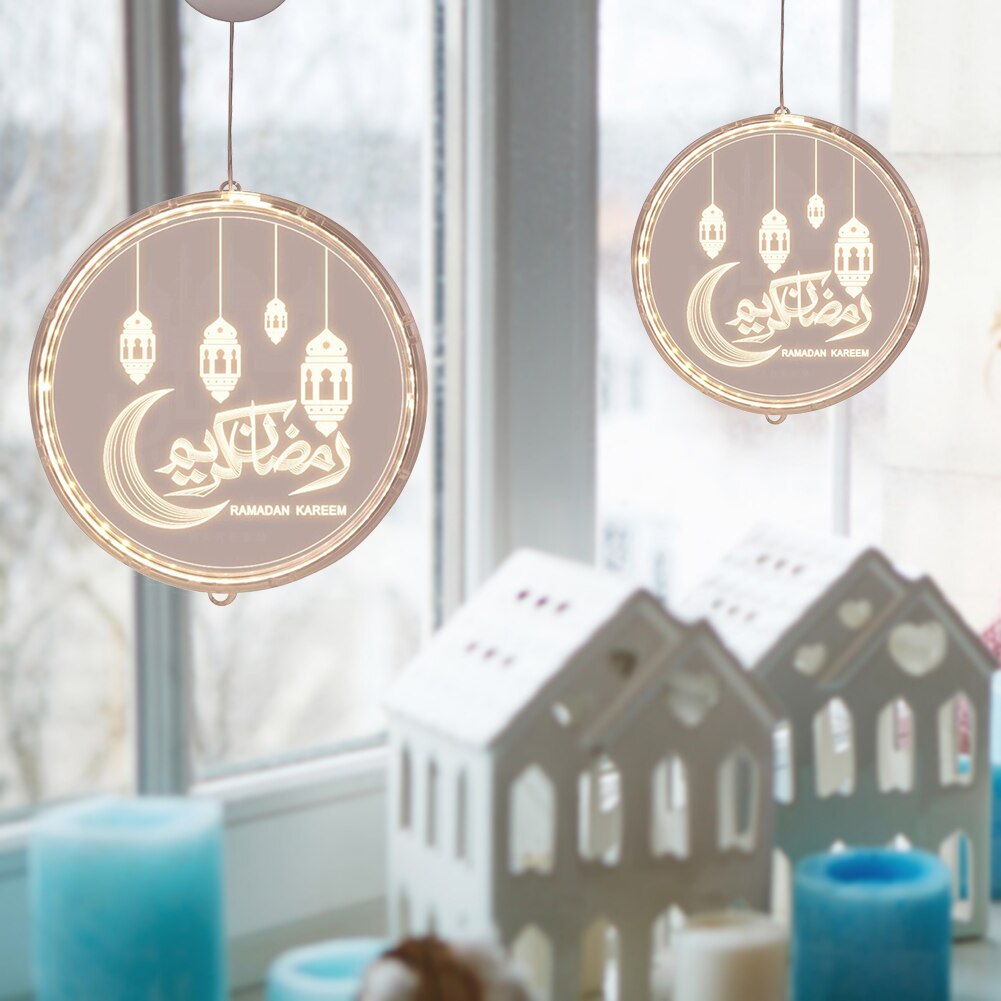 Lanterne Led pour décoration islamique du Ramadan Mubarak, luminaire décoratif d'intérieur, idéal comme