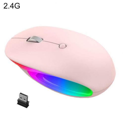 Kabellose bluetooth-maus mit rgb-beleuchtung, wiederaufladbar, leise, ergonomisch, led-hintergrundbeleuchtung, ideal für laptops und pcs.: Normale version farbe 3