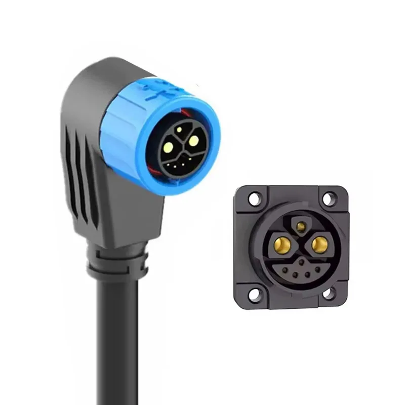 M23 2 + 1 + 5 connecteur de batterie moto chargeur prise 50A énergie Lithium vélo électrique mâle femelle Port de charge fil: Beige